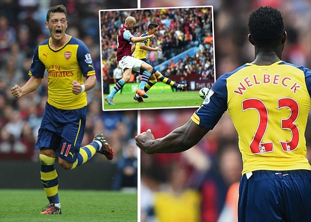 Ozil Buka Kemenangan Arsenal atas Aston Villa 3-2